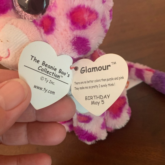 Ty Beanie Boo GLAMOUR Spotted Leopard Cat 6" Plush NEW w Tags Collectable - Picture 6 of 8